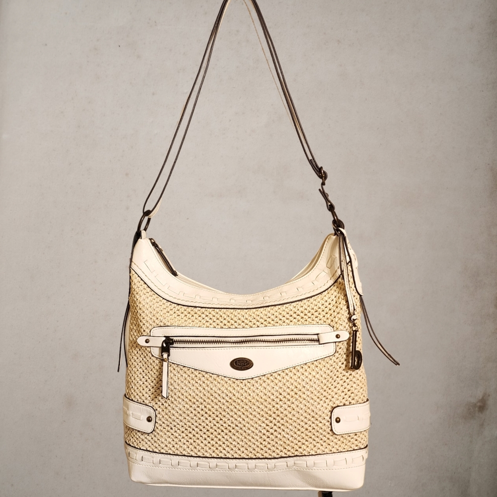 B.o.c Woodville White Vinyl Mesh Crossbody Bag